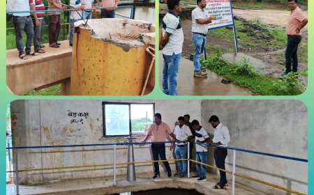 सेंधवा बारद्वारी फिल्टर प्लांट के बांध के ऊपर से बह रहा पानी, नगर पालिका की टीम ने किया दौरा, सीएमओ ने कर्मचारियों को दिए निर्देश जनता से क्या करी अपील