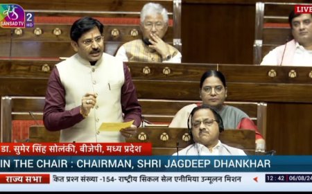 दिल्ली  राज्यसभा सांसद सुमेर सिंह सोलंकी ने उठाया सिकल सेल एनीमिया का मुद्दा  पूछा इसके लिए क्या-क्या उपाय किए जा रहे हैं 