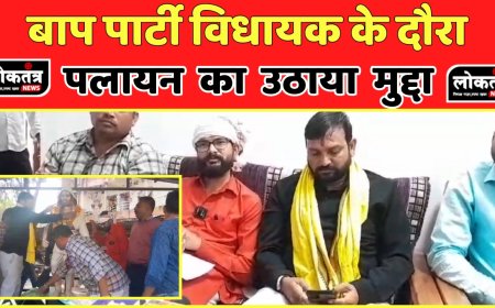 अलीराजपुर बाप पार्टी विधायक का दौरा  पलायन का उठाया मुद्दा