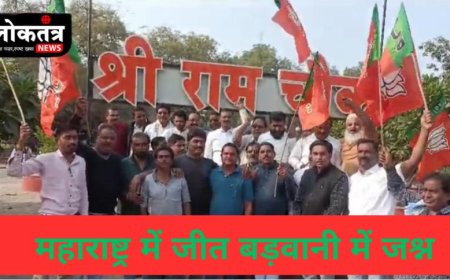 बड़वानी महाराष्ट्र में भाजपा की जीत  बड़वानी में मना जश्न