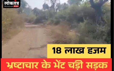 लाखों की सड़क चड़ी भ्रष्टाचार की भेंट 18 लाख हुए हजम 2021 में होना था सड़क निर्माण
