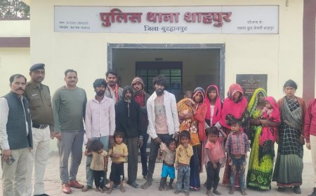 बुरहानपुर बंधक बनाए गए मजदूरों को छुड़ाया गया महिला पुरुष और बच्चे को बनाया गया था बंधक