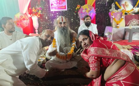 नागलवाड़ी त्रिवेणी धाम से आए  संतो के सानिध्य में फाग उत्सव धूमधाम से मनाया गया