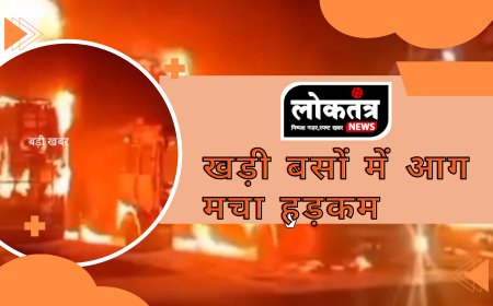 सिंगरौली बस स्टेशन पर खड़ी बसों में लगी आग,1 की मौत आग लगने का कारण अज्ञात