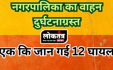 खरगोन - सफाईकर्मियों को ले जा रहा वाहन दुर्घटनाग्रस्त,  1 की मौत 12 घायल