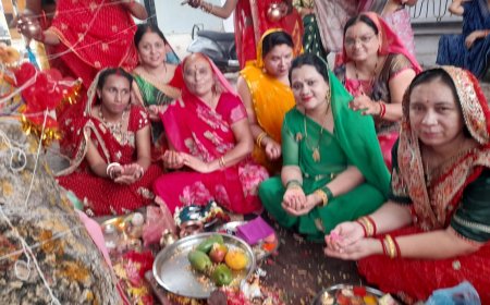 सेगांव:-  सुहागिनों ने पति की लंबी आयु के लिए किया वट सावित्री व्रत, बरगद के पेड़ का पूजन