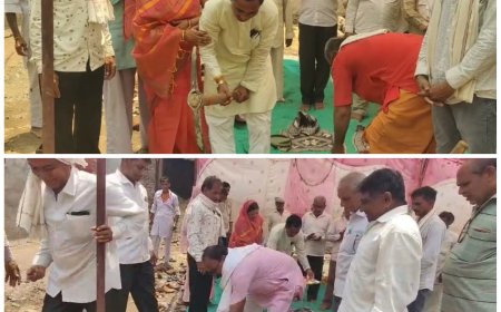 तलकपूरा में बनेगा 5 लाख की लागत से सामुदायिक भवन, विधायक केदारसिंह डावर ने किया भूमिपूजन