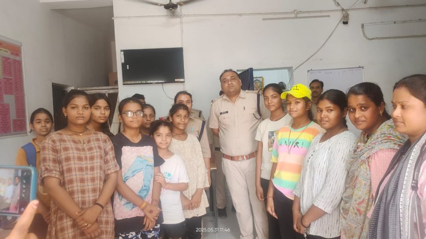 सागर सृजन कार्यक्रम का सातवें दिन जागरूकता रैली वॉल पेंटिंग के साथ सामुदायिक पुलिसिंग की सीख