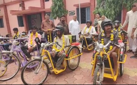 सेगांव: दिव्यांगजनों को कृत्रिम अंग एवं सहायक उपकरण वितरित, एलिम्को उज्जैन के सहयोग से हुआ आयोजन