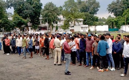 जबलपुर: 22 थानों के 1300 बदमाशों की गुंडा परेड, पुलिस ने दी सख्ती और सुधार का संदेश