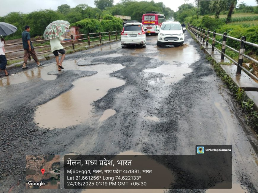 बड़वानी: सेंधवा-खेतिया हाईवे की बदहाली, शिकायतों के बावजूद नहीं हुई मरम्मत कार्य