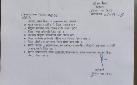 इंदौर भारी वर्षा के चलते इंदौर में 6 सितम्बर को स्कूल और आंगनवाड़ी केंद्र की छुट्टी घोषित