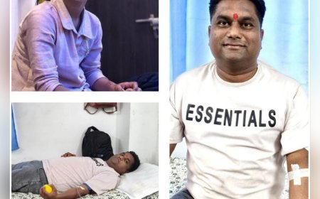 बेटी के जन्मदिन पर पत्रकार संदीप कुशवाह ने किया रक्तदान,