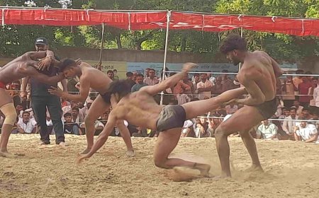 मुरैना अखिल भारतीय दंगल: ₹1.01 लाख की कुश्ती रही बराबरी पर, शक्ति और हरेंद्र ने साझा किया इनाम