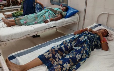 नरसिंहपुर में बड़ा सड़क हादसा: मजदूरों से भरा पिकअप पलटा, टायर फटने से 19 लोग घायल