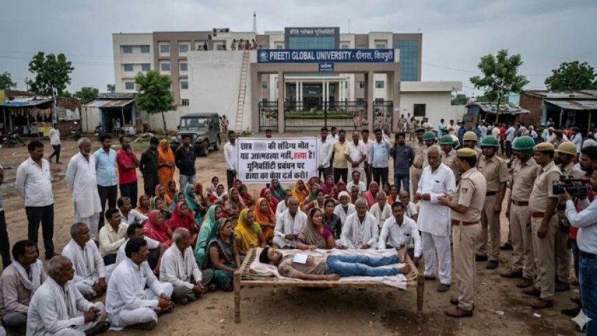 Shivpuri News: प्रीति ग्लोबल यूनिवर्सिटी में डी-फार्मा छात्र की संदिग्ध मौत; छत पर फंदे से लटका मिला शव