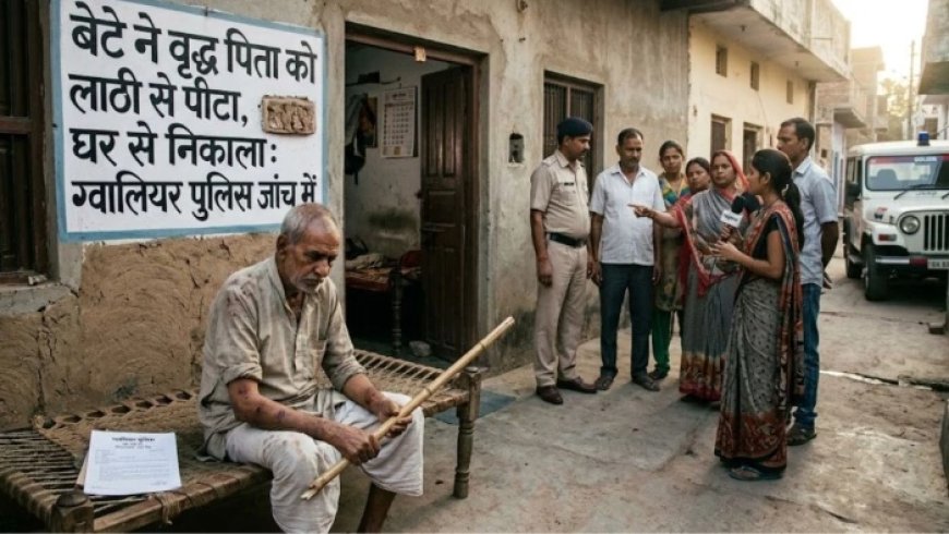 ग्वालियर में कलयुगी बेटे की करतूत: पिता को लाठी से पीटा और घर से निकाला, मामला दर्ज