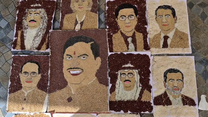 नर्मदापुरम के किसान का कमाल: अनाज से बनाई ब्रिक्स देशों के कृषि मंत्रियों की जीवंत तस्वीरें